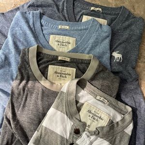 4 Men’s Abercrombie & Fitch short sleeve “muscle” fit shirts